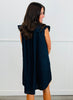 Midnight Sleeveless Button Down Mini Dress (Reg.)
