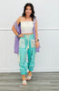 POL Distressed Jungle Green & Lace Jogger Pants (Reg)