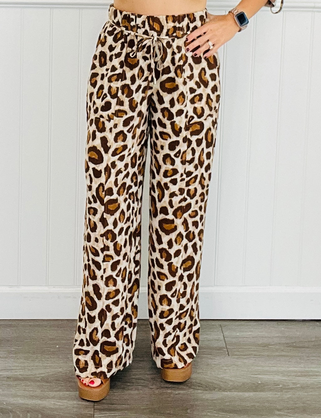 Tan/Brown Leopard Pocket Pants (Reg & Plus)