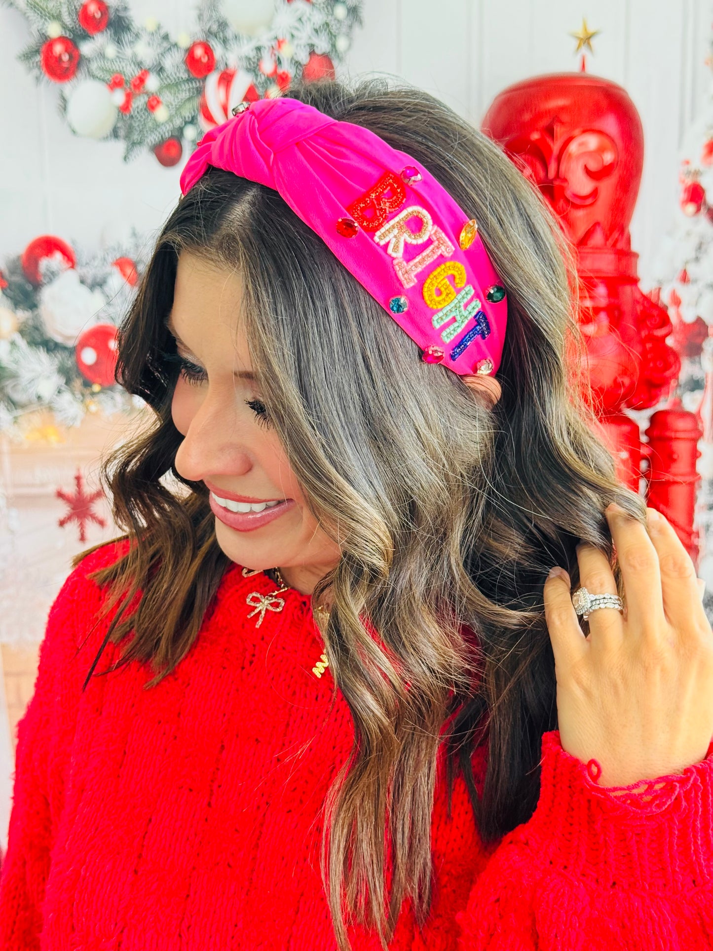 Hot Pink Merry Bright Headband