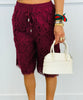 Elevated Lace Bermuda Shorts (Reg.)-2 Colors