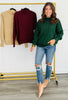 Mock Neck Ribbed Sweater (Reg.) -3 Colors