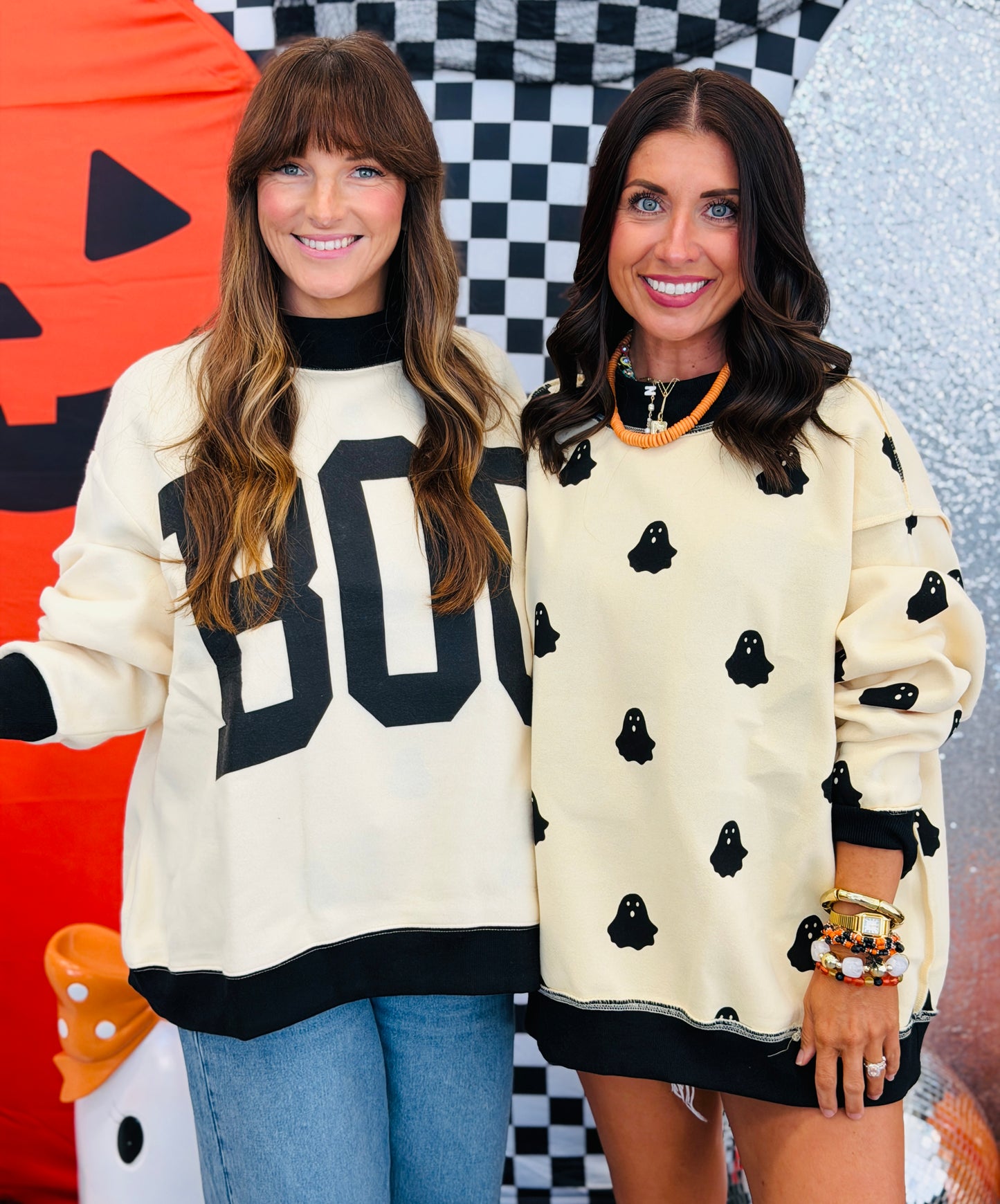 Ivory/Black Boo Sweatshirt (Reg.)