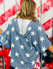 Denim Blue Stars Hoodie Top (Reg.)