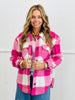 Pink Plaid Button Down Jacket (Reg.)