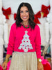 Hot Pink Sequin Christmas Tree Sweatshirt (Reg. and Plus)