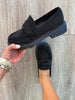 Black All That Glitters Loafers
