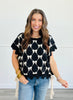 Black Love My Bows Sweater (Reg)