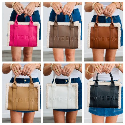 Ski Bunny Faux Leather Tote (6 colors)