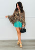 Queen Of Sparkles Mint & Gold Horse Knit Skirt (Reg. & Plus)