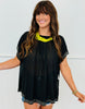 Semi Sheer Rhinestone Top (Reg. and Plus)-4 Colors