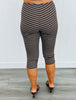 Brown Striped Top & Capri Pants Set (Reg.)