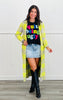 Knit Plaid Midi Coat (Reg.)-2 Colors