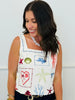 Under The Sea Sleeveless White Denim Top (Reg.)