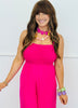 Smocked Bodice Wide Leg Jumpsuit (Reg.) - 3 Colors