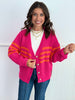 Pink Waffle Knit Cardigan (Reg.)