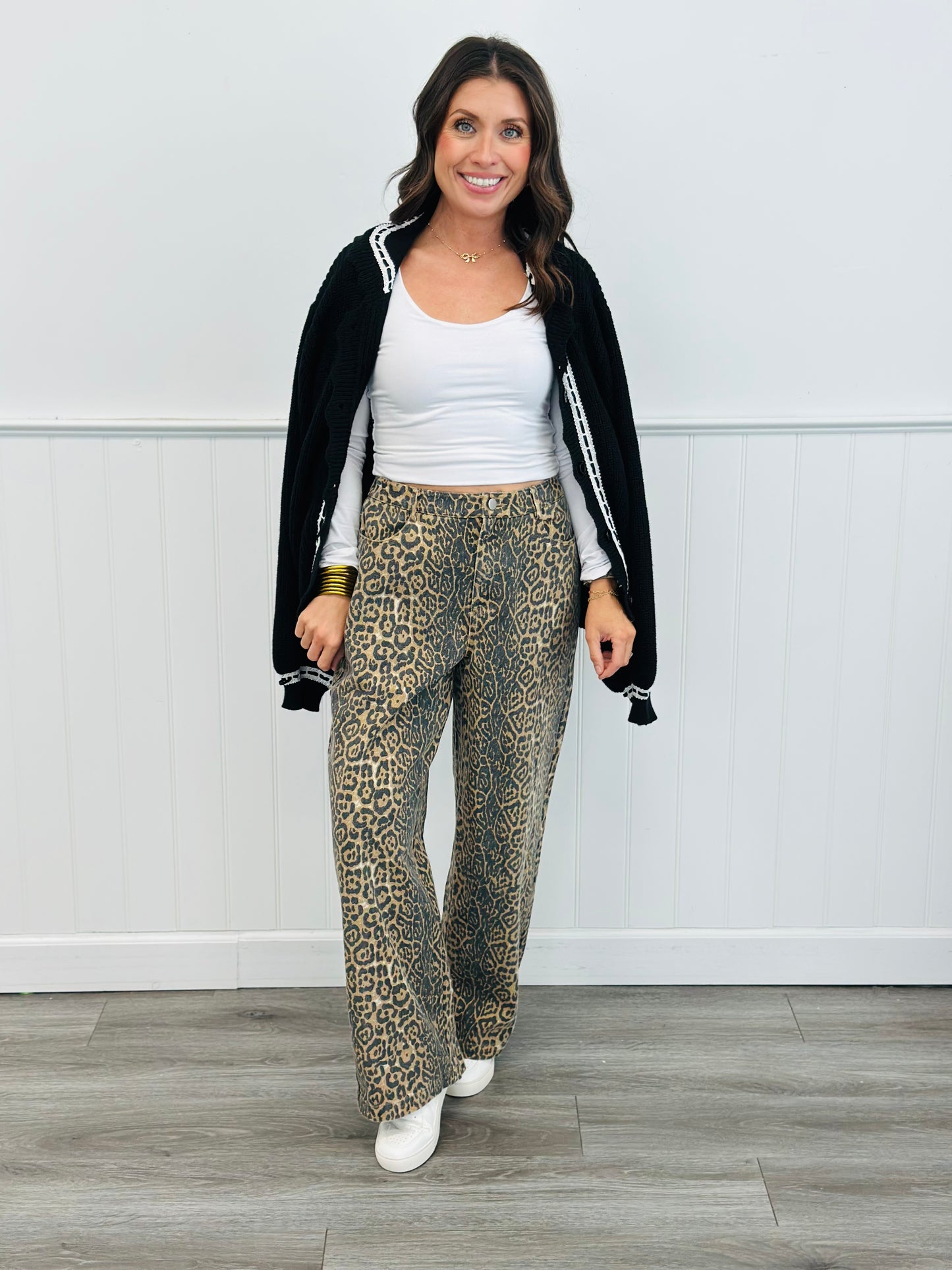 Bold Animal Print Twill Pants (Reg & Plus)