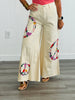 POL Cream Vintage Peace Patch Denim Pants (Reg.)