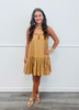 Mocha Braided Trim Mini Dress (Reg.)