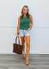 Eucalyptus Fringed Sleeveless Top (Reg.)