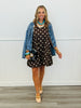 Brown Polka Dot Bubble Hem Mini Dress (Reg.)