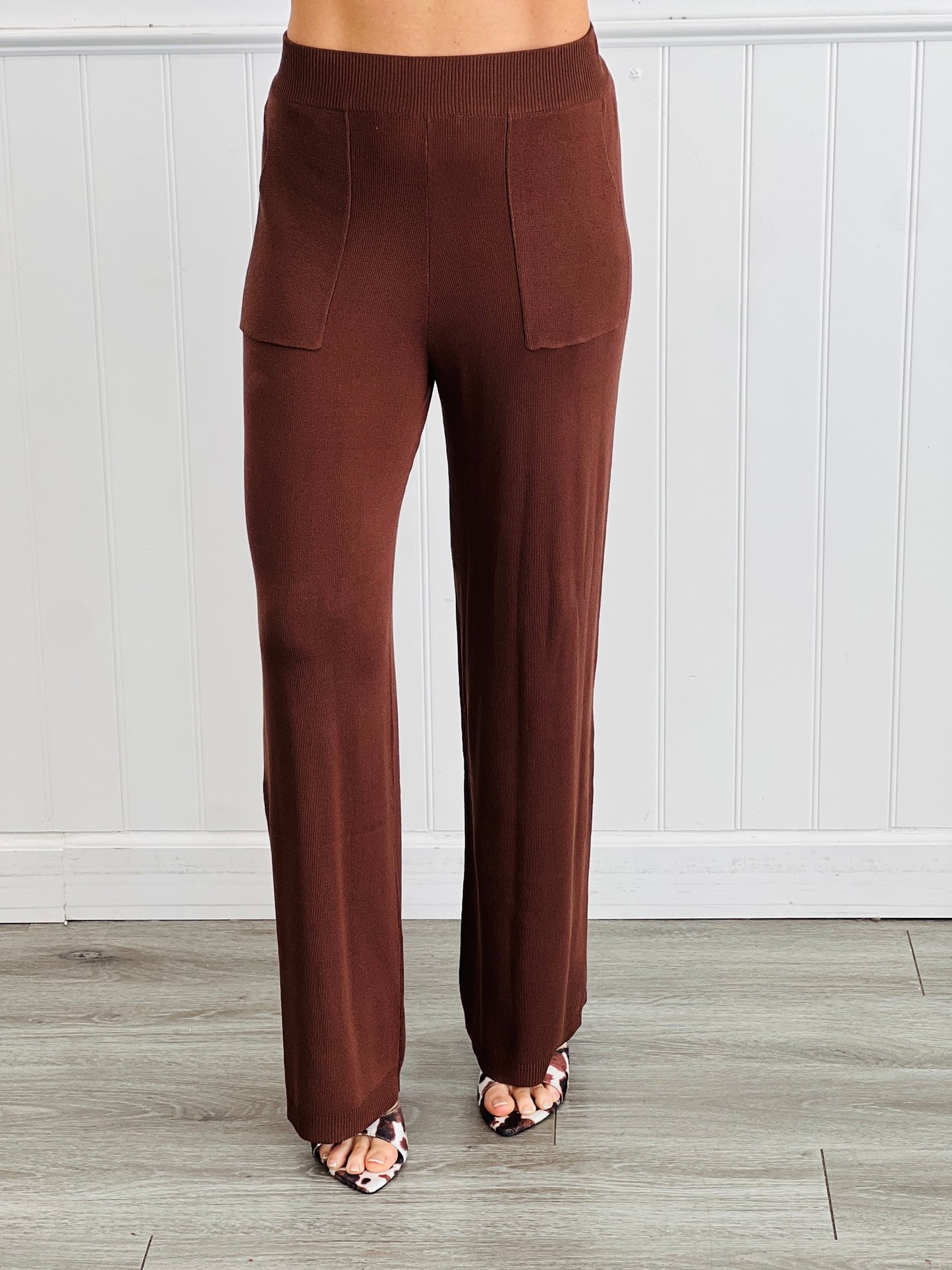 Dark Brown Elite Sweater & Pant Set (Reg & Plus)