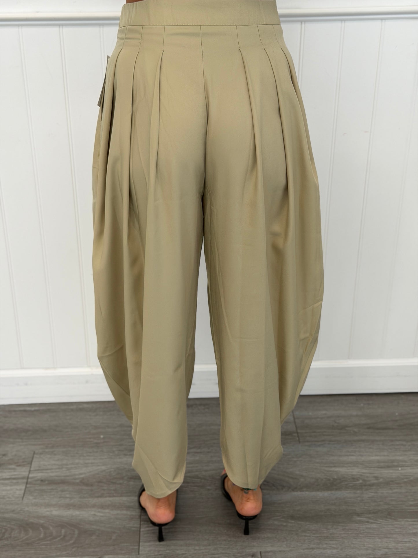 Aladin High Waist Waterfall Pants (Reg & Plus) - 3 Colors