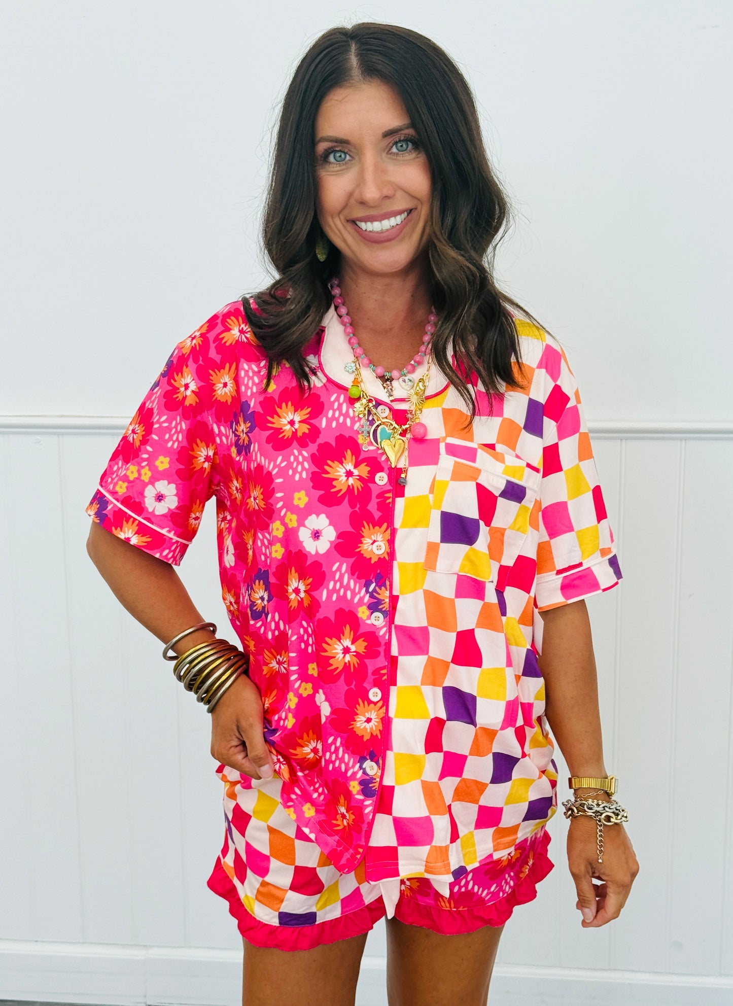 Groovy Garden Ruffle Pajama Set (Reg. and Plus)