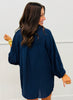 Navy Sloane Button Up Top (Reg. and Plus)