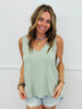 Bamboo Double V Tank Top (Reg.)-4 Colors