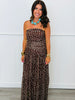 Brown Polka Dot Mesh Maxi Dress (Reg & Plus)