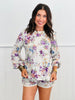 Grey Floral Sweatshirt Top & Tulip Shorts Set (Reg.)