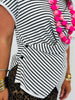 Striped Front Twist Top (Reg. and Plus)