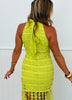 Lime Green Crochet Hourglass Midi Dress (Reg & Plus)