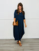 Solid 3/4 Sleeve Maxi Dress (Reg.) - 5 Colors