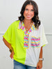 Multi Checkered Colorblock Contrast Top (Reg.) - 2 Colors