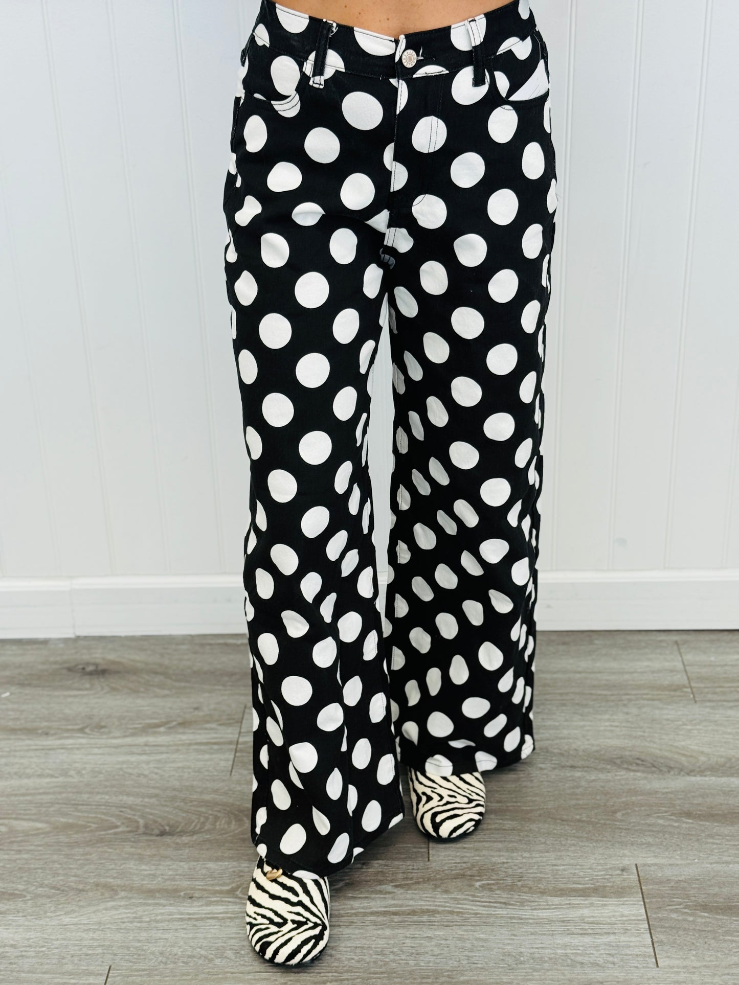 Black/Ivory Polka Dot Pants (Reg & Plus)