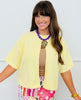 One Button Short Sleeve Cardigan (Reg.) - 3 Colors