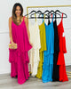 V-Neck Sleeveless Tiered Maxi Dress (Reg. and Plus) - 6 Colors