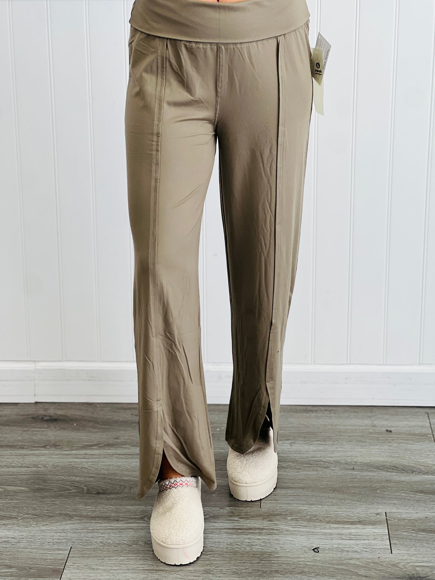 Foldover Waist Yoga Pants (Reg.)-2 Colors