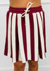 Garnet Bold Stripe Mini Skirt (Reg.)