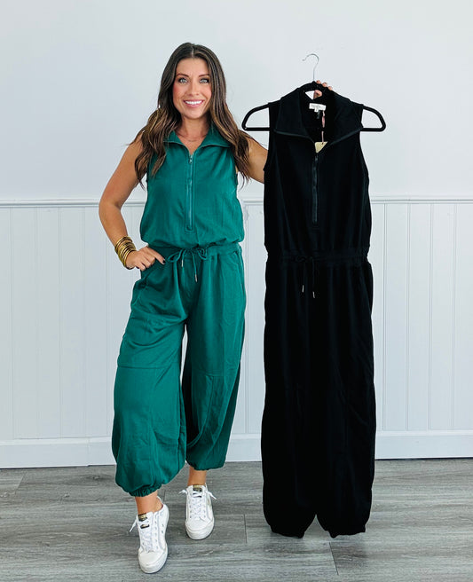 Ready Zip Sleeveless Jumpsuit (Reg)-2 Colors