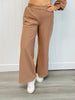 Solid Wide Ribbed Pants (Reg. and Plus )- 2 Colors