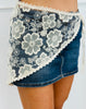 Cream Scarf Lace Wrap Skirt (Reg.)
