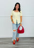 Crochet Lace Trim Button Up Knit Top (Reg & Plus) - 2 Colors