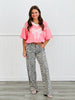 Lace Embroidered Ribbon Patch Top (Reg & Plus)-2 Colors
