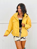 Faux Leather Drawstring Hem Zip Up Jacket (Reg.) - 4 Colors