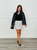 White/Black Polka Dot Mini Skirt (Reg.)
