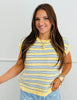 Multi Stripe Vest Sweater Top (Reg.)-2 Colors