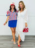 White Eyelet Wrap Style High-Low Dress (Reg. & Plus)